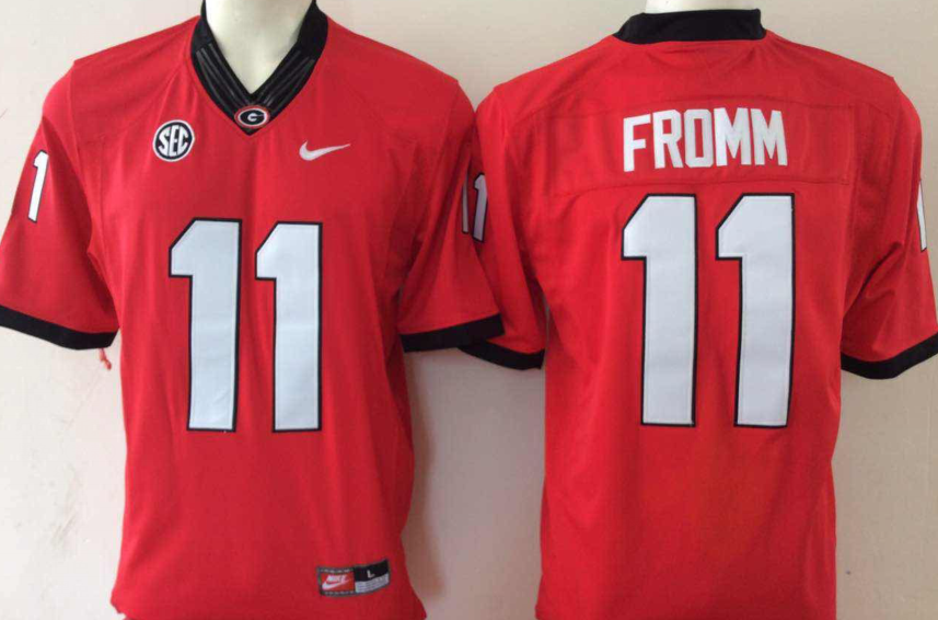 NCAA Men Georgia Bulldogs #11 Red fromm